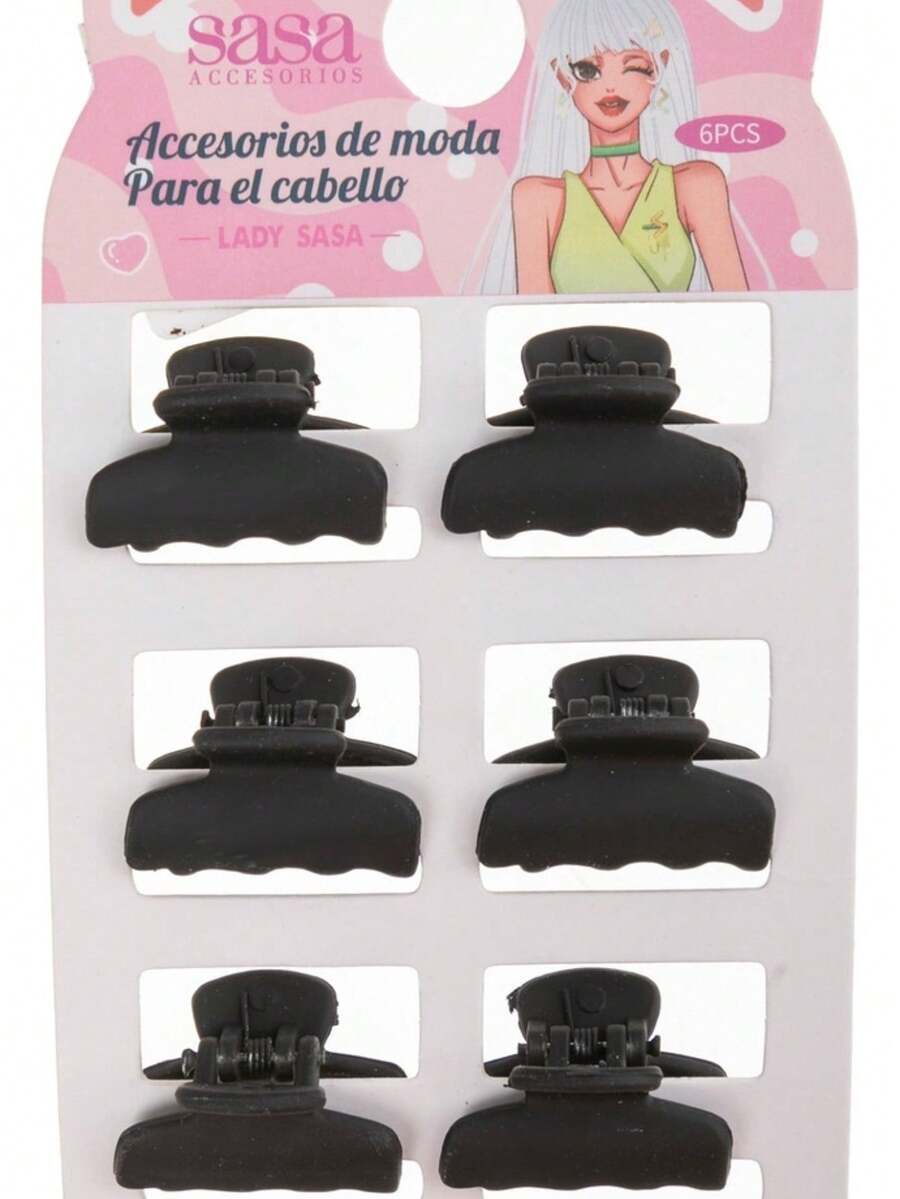 12 Pack De Pinzas De Cabello Pequeñas, Practicas Y Juveniles - Negro - Ver 1