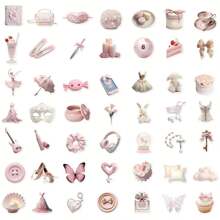 50PCS Birthday Decorations Stickers Room Decor Decor Accessories Vinyl Stickers Aesthetic Laptop Sticker Pack Skateboard Stickers Water Bottle Stickers Notebook Stickers - Multicolor - View 3