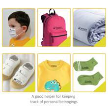 100pcs Name Stickers And 1pc Custom Name Stamp For Clothing Waterproof Solid Color Name Stamps Personalized For Students And Business Use, Custom Name Stamp For Clothing, Handwritten Signature Stamp, Name Label, DIY Customized Cartoon Self Inking Name Seal Stamp For School Student Personalized Stationery Gift Back To School