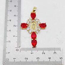 1pc 18K Gold Plated Copper Virgin Mary Cross Micro-Inlaid Rhinestones Pendant, DIY Bracelet, Necklace, Sweater Chain, Key Chain Accessories - Multicolor - View 8
