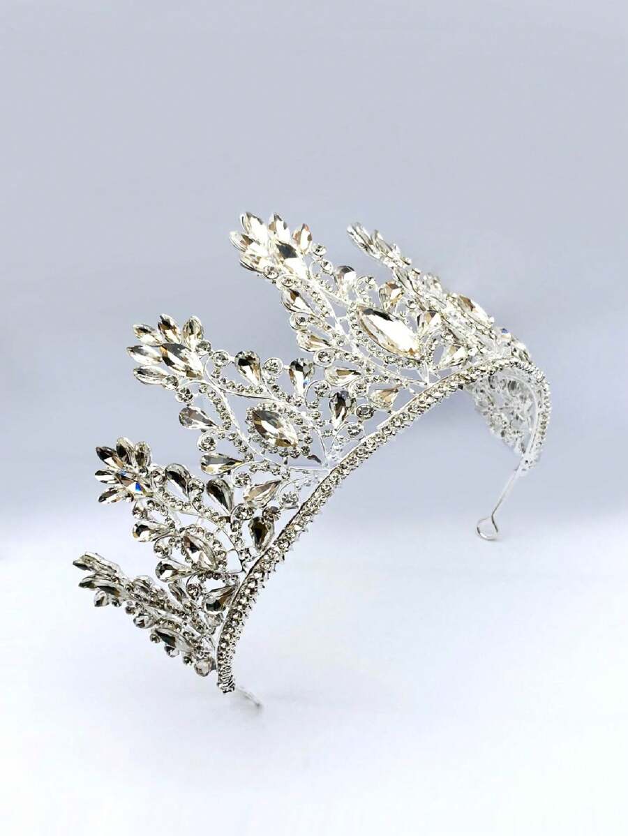 Tiara de XV años, para mujer Tiaras y coronas de cristales para mujer Tiaras para novia Corona de reina real Diadema Princesa Quinceañera. - Blanco - Ver 1