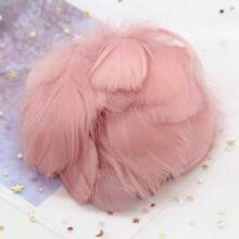 100根6-12厘米彩色鹅毛，中等大小天鹅毛，适用于家居、婚礼、派对装饰、刺绣、手工艺品等。