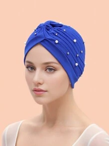 1pc Fashionable Studded Air Layer Watermelon Shaped African Dashiki Hair Wrap Head Turban Hat, Suitable For Daily Use, Parties & Gatherings Hair Sleep Cap - Multicolor - View 9