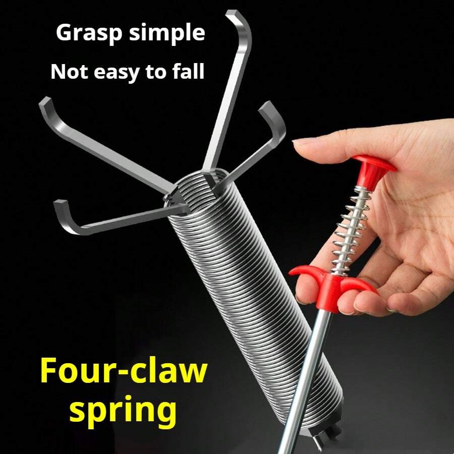 4Claw Sewer Dredging Tool, Manual Toilet Plunger For Unclogging Drain