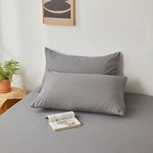 2 件标准/大号枕套套装 - 轻质、超柔软且易于护理的毛绒超细纤维枕套 - 可机洗优质枕头保护套 - 防污、防过敏信封封口枕套（19.2 英寸 X 29.1 英寸，白色、黑色、灰色 - 不含枕芯） - 多色 - 查看 14