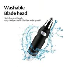 1pc Electric Nose Hair Trimmer Implement Shaver Clipper Men Women Ear Neck Eyebrow Trimmer Shaver Man Clean Trimer Razor Remover Kit - Black - View 6