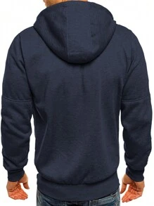 Shendy Vendy Sudaderas Hombre Ligera Moda de Temporada de Manga Larga Outfit Casual, Sudadera Deportiva Hombre Termica Capucha Fashion con Cordón Ajustable Cierre de Cremallera y Bolsillo Lateral