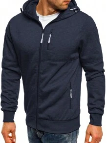 Shendy Vendy Sudaderas Hombre Ligera Moda de Temporada de Manga Larga Outfit Casual, Sudadera Deportiva Hombre Termica Capucha Fashion con Cordón Ajustable Cierre de Cremallera y Bolsillo Lateral