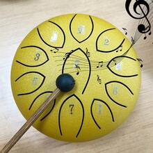 1 pieza Tambor Handpan etéreo de 6 pulgadas con 11 notas, instrumento para principiantes, regalo de Halloween/Navidad - Multicolor - Ver 5