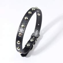 1pc PU Leather Studded Collar For Small-Large Dogs & Cats