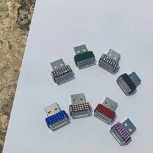 1 件钻石 USB LED 汽车氛围灯 LED 7 色夜灯，即插即用汽车内饰装饰灯 - 彩色 - 查看 11
