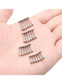 8 pièces Ensemble de bijoux de piercing de nez, cartilage, lèvre, 16G, anneau de labret, 6 mm / 8 mm / 10 mm / 12 mm