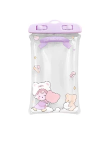 1pc Cute Cartoon Waterproof Airbag Cellphone Pouch, Touchscreen Sealed Phone Protective Cover For Outdoor Travel Boating Swimming - 1 Count - View 8