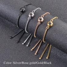 Chuỗi vòng đeo tay cặp đôi chiếu ảnh tùy chỉnh, quà tặng kỷ niệm cá nhân - Bạc - Xem 3