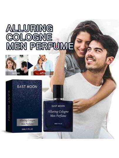 1Pc/50ml Men's Cologne, Refreshing Fragrance Suitable For Dates And Daily Life, A Perfect Gift For Him, Combination Of Mint, Sage And Jasmine