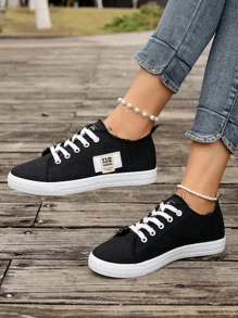 Women Casual Shoes - 黑與白 - 查看 6