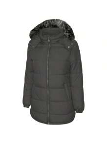 Women's Hooded Jacket With Plush Hat Roosevelt51 - 墨綠色 - 查看 2