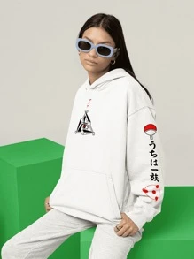 Kangaroo Print Sweatshirt Sasuke Uchiha Kakashi Cloud  Ball