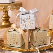 10pcs Frosted Wedding Favor Gift Boxes Elegant European Style High-End Gift Boxes Paper Packaging Boxes - 10pcs - View 9