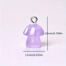 10/20 Chiếc Mặt Dây Chuyền Hình Nấm Acrylic Phát Sáng Trong Bóng Tối - Bùa Hình Nấm Phát Sáng Để Làm Đồ Trang Sức Và Phụ Kiện DIY, Trang Trí Halloween, Đồ Trang Trí Giáng Sinh - nấm - Xem 3