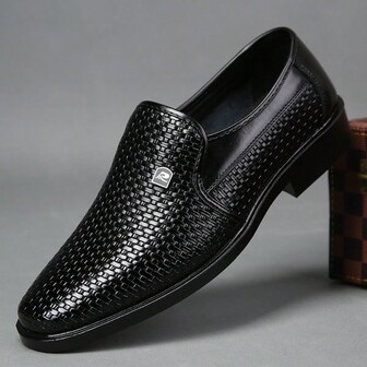 Men's Business Casual Slip-On Leather Shoes
