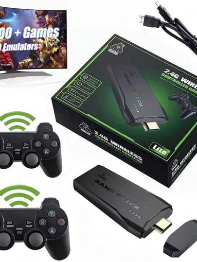 Consola de juegos retro inalámbrica Nostalgia Stick Game, con más de 20,000 juegos, Plug & Play, Nostalgia Stick 4K, salida  para TV, con controles inalámbricos duales de 2.4 GHz (128 GB)