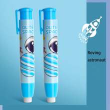 1/2/3/4/5/6pcs Retractable Pusher Eraser Painting Design Office Eraser No Debris No Trace Creative Press Type