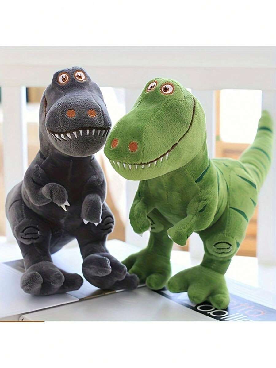 15.7 Inch Plush Dinosaur Animal Plush Toy, Green Tyrannosaurus Rex Animal Plush Toy, Super Soft Cute Cute Pillow Cushion, Rex Plush Doll Gift - Multicolor - View 1