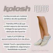 Kolosh Women's Casual Orthopedic Tennis Soft Comfort Original - trắng - Xem 8