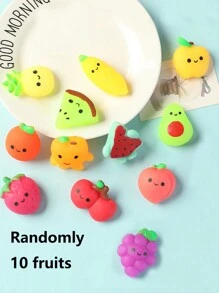 5/10pcs Kawaii Squishies, Fruits Animals Mochi Squishy Toys, Mini Stress Relief Toys For Christmas Party Favors, Classroom Prizes, Birthday Gift (Random Pattern)