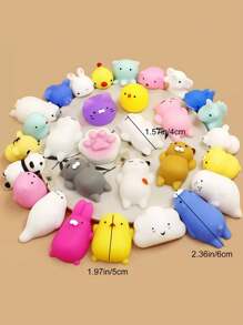 5/10pcs Kawaii Squishies, Fruits Animals Mochi Squishy Toys, Mini Stress Relief Toys For Christmas Party Favors, Classroom Prizes, Birthday Gift (Random Pattern)