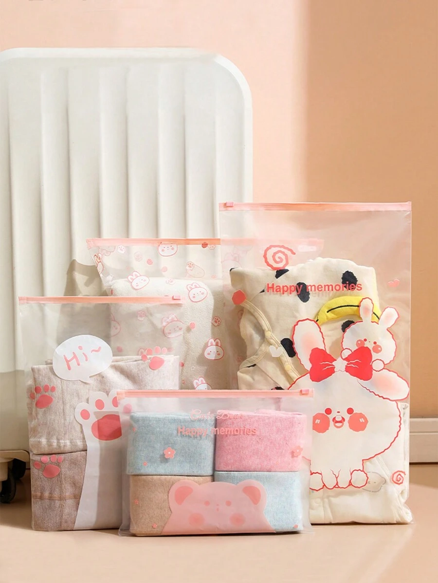 4pcs Waterproof Baby Clothes Storage Bags For Maternity Packing Love Valentine