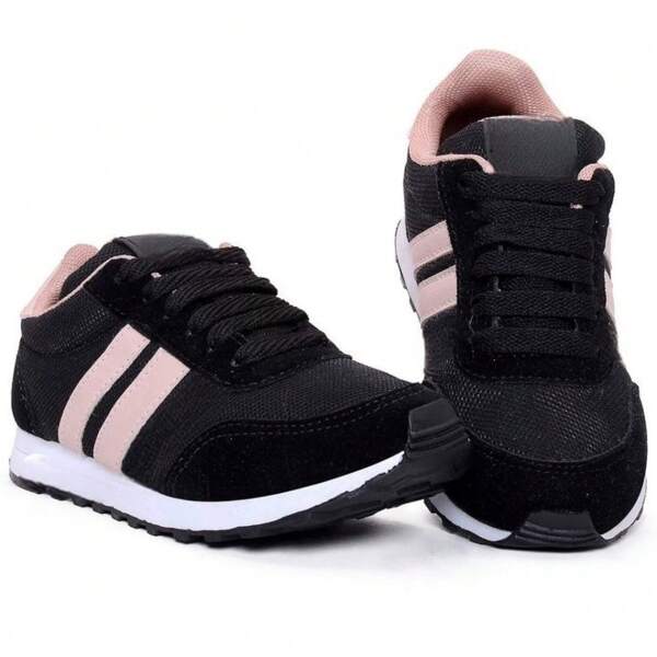 Tenis Infantil Neo Meninos e Meninas Listras Super Conforto Passeio Escolar 26 ao 33 - ENVIO IMEDIATO - ROSA/AZUL/VERMELHO/PRETO !!