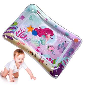 1 pieza Almohadilla hinchable para golpear, alfombra de agua para bebés, apta para bebés y niños pequeños de 3 a 24 meses, fortalece los músculos del bebé, juguete portátil rosa para bebés (juguete flotante de criaturas oceánicas de color aleatorio: se recomienda la supervisión de los padres) Alfombra para bebés, Alfombra de juego para bebés, Alfombra de juego, Juguetes para bebés de 4 meses, Agua de juego para niños pequeños, Alfombra de piano para bebés, Cosas de bebé, Necesidades de bebé, Juguetes para niño bebé, Alfombra de juego para niño bebé, Cosas de niños, Columpio para bebés