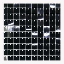 Black Shimmer Wall Backdrop, 24PCS Square Sequin Shimmer Backdrop Panel, Photo Backdrops For Birthday, Anniversary, Wedding, Graduation & Bachelorette Party Decoration Valentine's Day Decor Photoshoot - màu đen - Xem 2