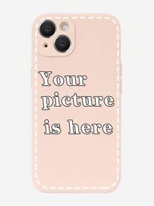 Custom Sweet Sexy Portrait Personalized Daily Life Best Friend Family Pet Cartoon Landscape Beach Swimming Floral Cute Photo Full Coverage Shockproof Phone Case TPU Transparent Soft Shell For IPhone 11/13/14/15 Pro Max - Pink - View 3