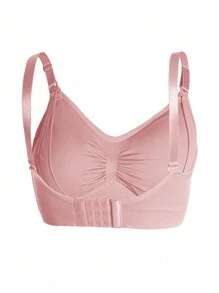 3pcs Nylon Maternity Bras Set, Seamless Front Opening Nursing Bras With Adjustable Support - Multicolor - View 12