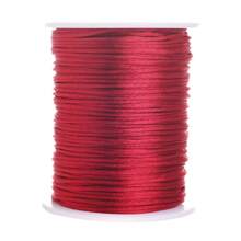 100m/Rolo Cordão Trançado de Nylon de 1,5mm para Nós Chineses, Acabamento, Fabricação de Joias, Pulseiras e Colares