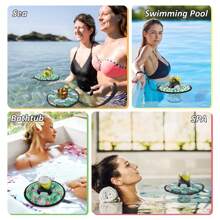 Drink Floats For Swimming Pool - Fit 2.75in Dia. Can Glasses Floating Drink Holder With Lanyard, Large Size Neoprene Cup Floaties For Adults Pool Party Lake Boat Water Fun - Multicolor - View 7