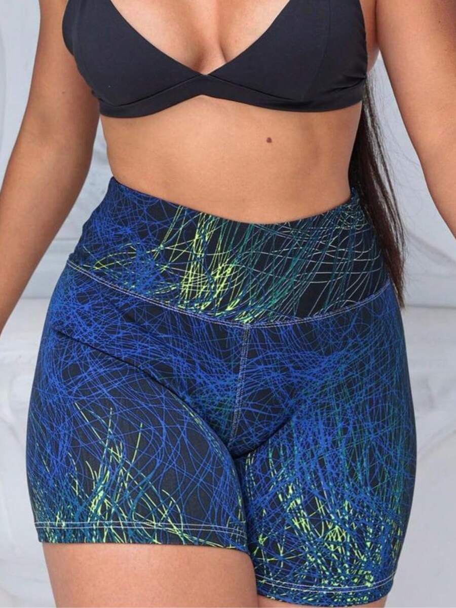 Short Women's Short Printed Gym Running Walking Fitness - Nhiều màu - Xem 1