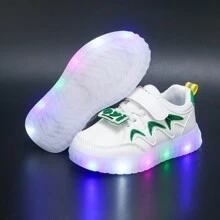 1 双新童鞋：1 双幼儿帆布鞋，1 双发光小白鞋，1 双儿童运动鞋，1 双婴儿运动鞋，1 双帆布鞋，1 双软底幼儿鞋，1 双舒适中性婴儿鞋，1 双男婴户外鞋，鞋垫长度 13-18.3 厘米，时尚百搭儿童鞋 - 綠色 - 查看 19