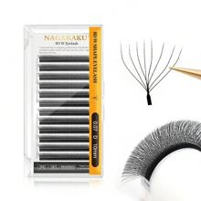 12Rows NAGARAKU 8D W Lashes 0.07 C/D 8-15mm Premade W Fan Lash Extensions Natural Soft Black W Style Lashes Faux Mink Individual Lashes Lash Clusters,Eye Lash Clusters,Individual Eyelashes,Lashes,Fake Lashes - D - View 14