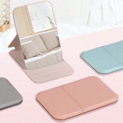 1pc A Small Mirror That Can Be Carried With You, A Handheld Dormitory Desktop, And A Super Mini Student Portable Foldable Makeup Mirror,Makeup,Cheap,Room Decor,Vanity,Travel,Bedroom,Makeup Accessories,Mirror,Vanity Mirror