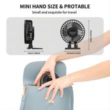 USB Desk Fan, Mini Fan Portable, 3 Speeds Desktop Table Cooling Fan, Plug In Power Fan, Rotation Strong Wind, Quiet Personal Small Fan For Home Desktop Office Travel Bedroom