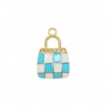 6Pcs Enamel Women Purse Bag Charms Pendant For Jewelry Bracelet Making Craft Findings Bulk