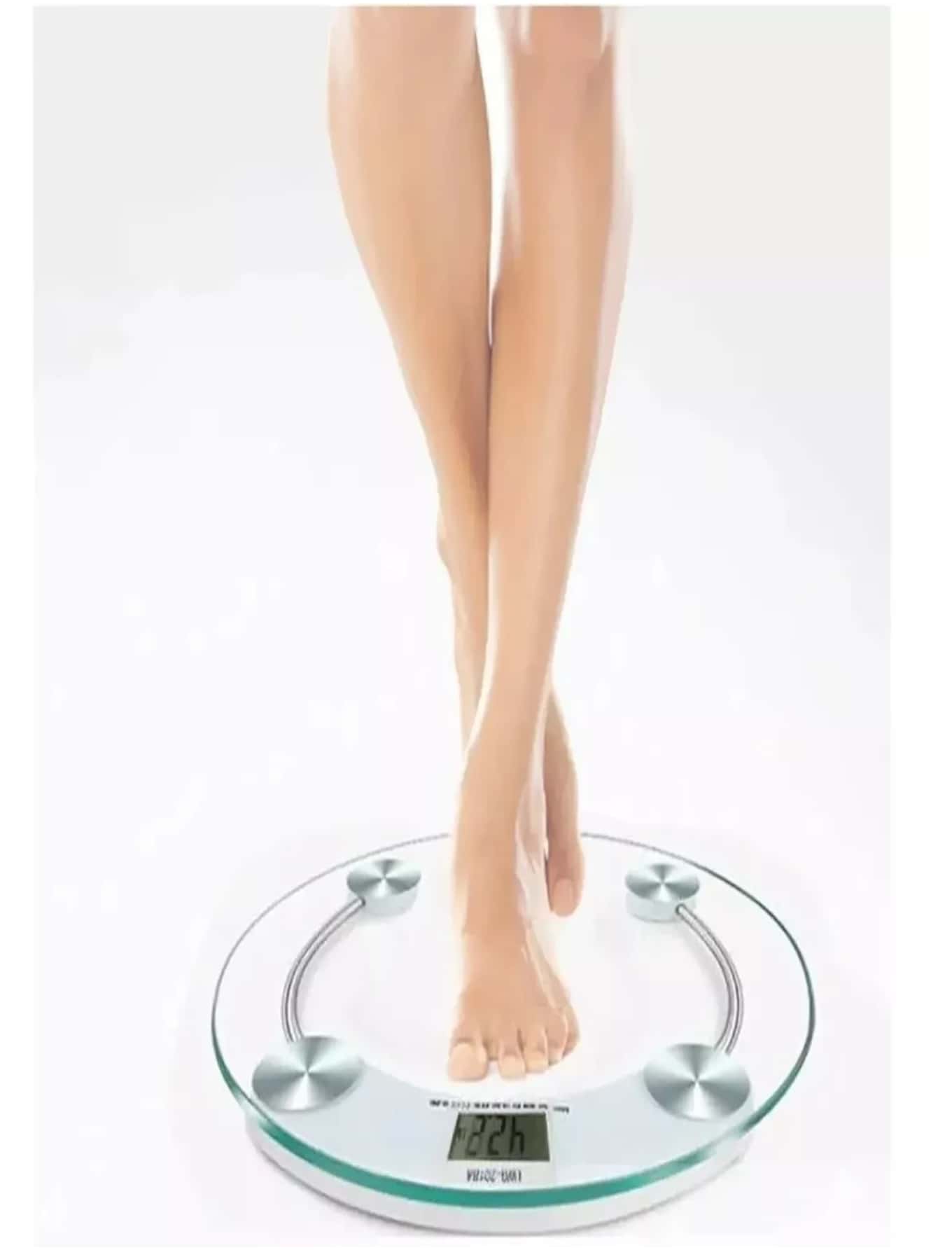 Glass Personal Digital Body Scale Indoor Bathroom - Silver - View 1