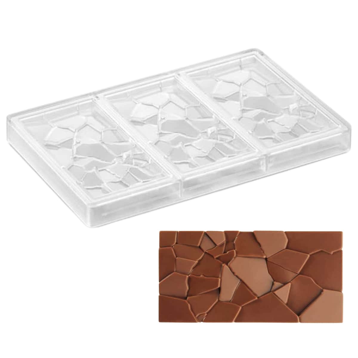Molde Para Chocolates De Policarbonato Herramientas de fondant, Molde Profesional De Chocolate, Ideal Para Profesionales o Casero. - Grietas - Ver 1