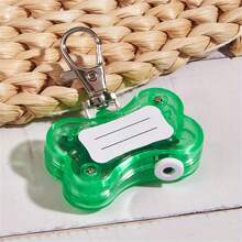 1 mặt dây chuyền hình xương chó có đèn LED, vật dụng chống thất lạc cho thú cưng - Nhiều màu - Xem 7