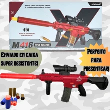 Toy Automatic Nerf Dart Launcher Rifle Machine Gun - Red - View 6
