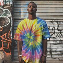 Nearly There Tie Dye Summer Ladies Boyfriend Fit Graphic Cotton Short-Sleeve T-Shirt